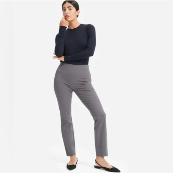 Everlane Ankle Pants Women’s Size 4 Gray Slim Fit Stretch Work Trousers - Picture 1 of 8